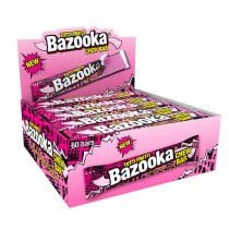 rasberry bazooka chew bars, blue chew bars, bazooka blue bars, chewy blue bars made by bazooka brands,