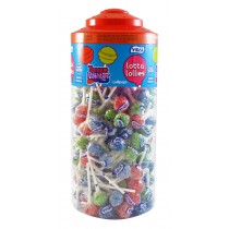 Vidal Tongue Painter Lotta Lollies Full Tub Of 150 - Fruit Flavoured Lollipops