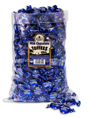 MILK CHOCOLATE COVERED TOFFEES (Walkers Nonsuch) 2.5kg