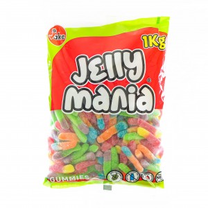 JELLY MANIA SOUR WORMS (JAKE) 1KG